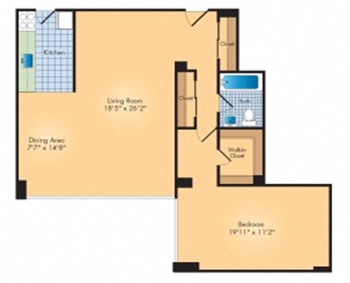 1 br, 1 ba